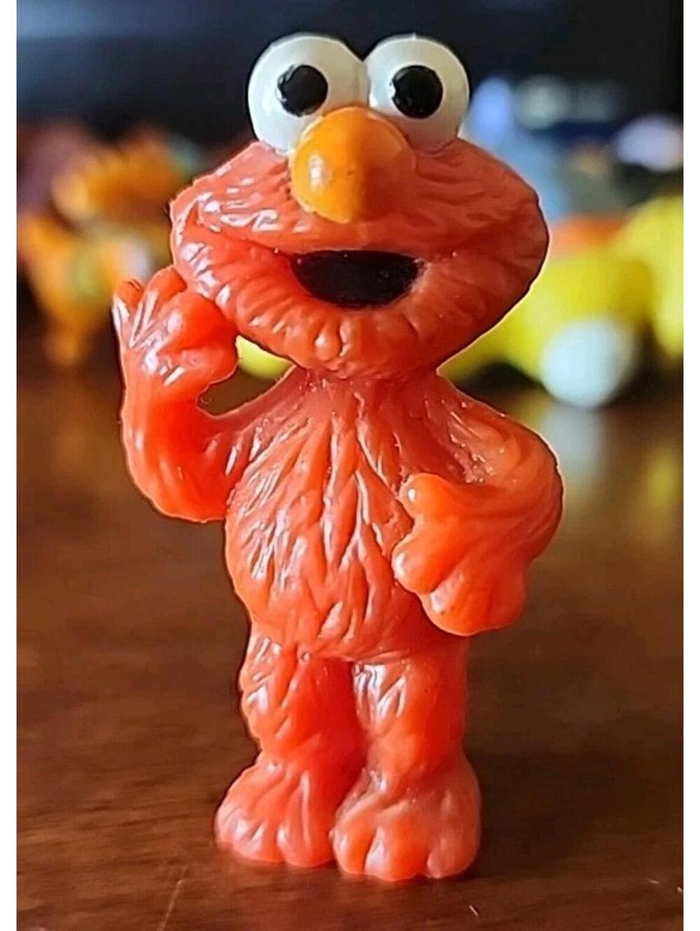 Vintage 2.5” Jim Henson Sesame Street Elmo  PVC Figure By JHP